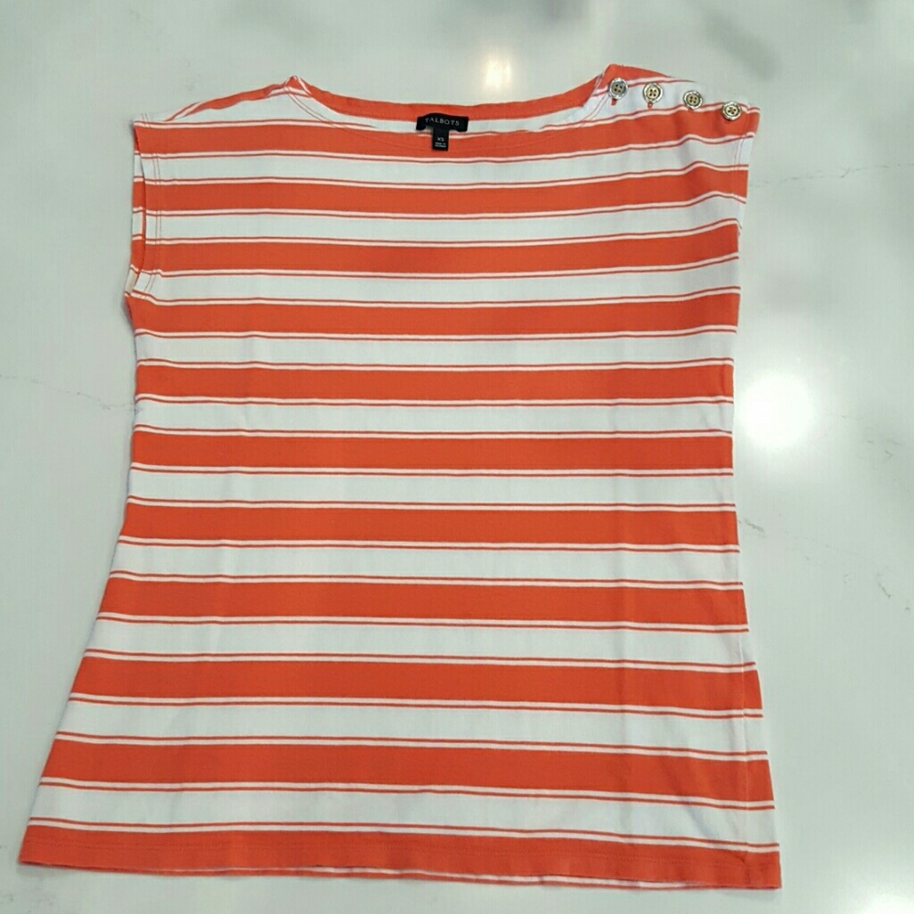 Talbots 4 button shoulder Top